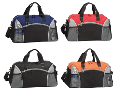 Four duffel bags ready for custom printing