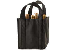 Wine bag holding four wine bottles ready for custom printing