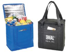 Two insulated coolers with custom printed company logo