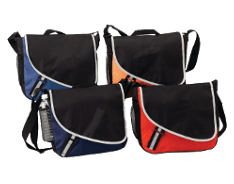 Four messenger bags in different colors